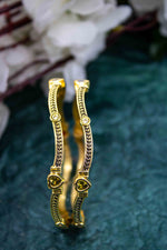 Antique bangles with cubic zirconia and citrine stone | NarNari | NNBa21