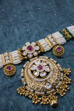 Stunning Kundan chokar made of ruby stones and zircons | NarNari | NNNd121