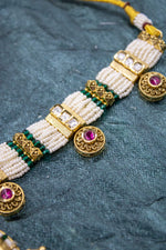 Stunning Kundan chokar made of ruby stones and zircons | NarNari | NNNd121