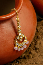 Kundan Necklace With Rose Quartz Beads | NarNari | NNNd126