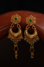 Kundan jadau long rajwadi necklace with matching earring | NarNari | NNNd210