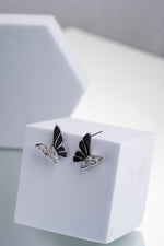 Butterfly Stud Earrings tapered baguette american diamond | NarNari | NNEd1R102