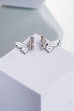 Butterfly Stud Earrings tapered baguette american diamond | NarNari | NNEd1R102