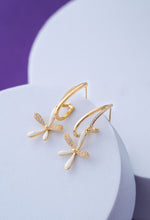 Flower shape earrings with white cubic zirconia and ad studded | NarNari | NNEd1R11