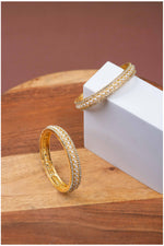 Traditional Bangles Studded With Pearls And Cubic Zirconia Stones | NarNari | NNBa13