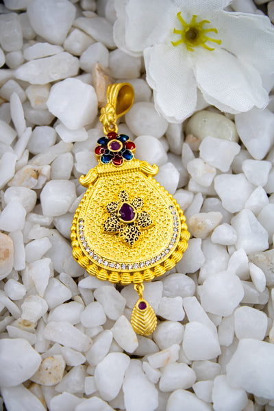 Lakshmi pendant with gold platting | NarNari | NNPd255