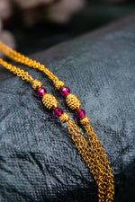 Ruby stone light weight mala | NarNari | NNMc229