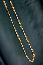 Rose quartz Beaded gold balls chain | NarNari | NNMc225