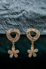 Flower dropped danglers earrings | NarNari | NNEd1R14