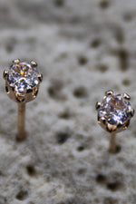 Pack of 3 stud with triangle ad, single solitaire and ball design earring | NarNari | NNEd1R7