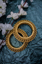 Ruby stone encrusted temple antique bangle| NarNari | NNBa118