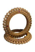 Ruby stone encrusted temple antique bangle| NarNari | NNBa118